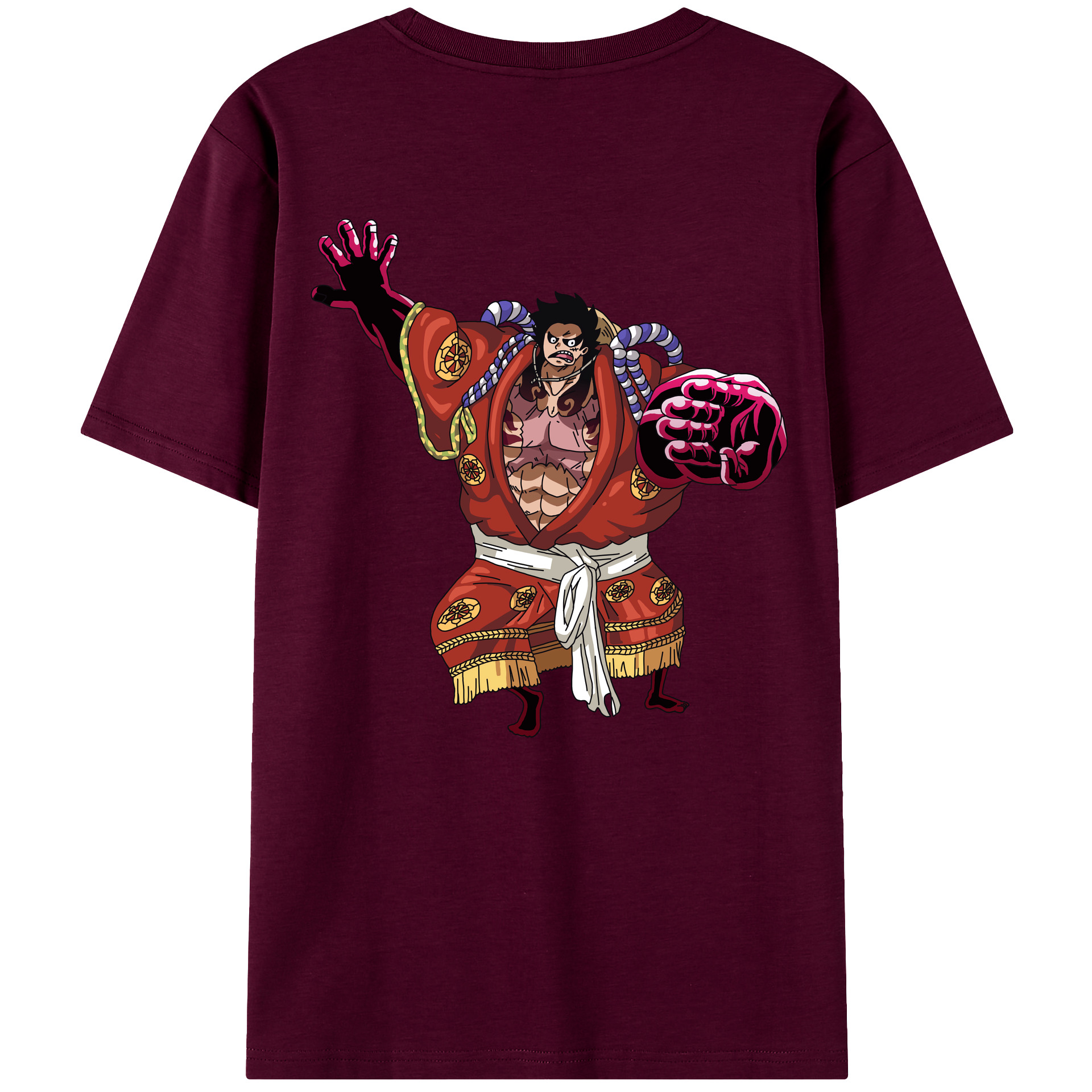 ワンピース モンキー・D・ルフィ ONE PIECE Monkey D. Luffy レディース半袖Tシャツ(バックプリント)